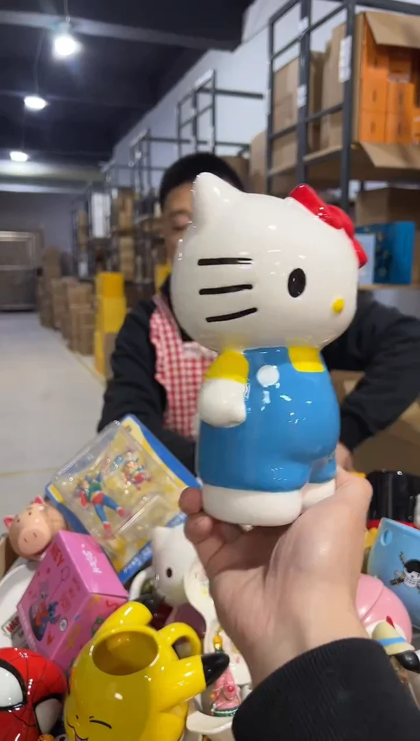 【闪购商品】杯蓝色kt全身花插摆件A