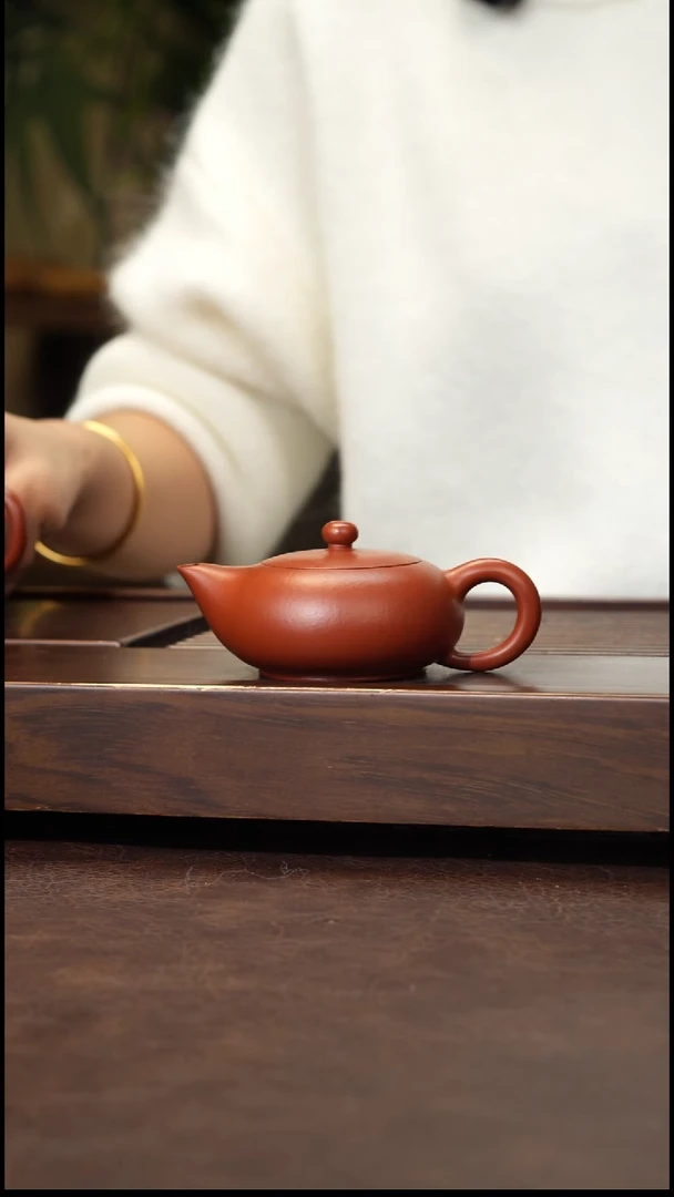 茶壶紫砂朱泥小橄榄100cc左右