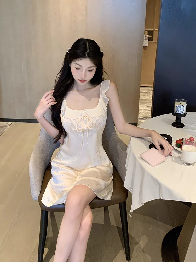 小七推荐H显瘦气质性感法式夏季薄款甜美纯欲风睡裙