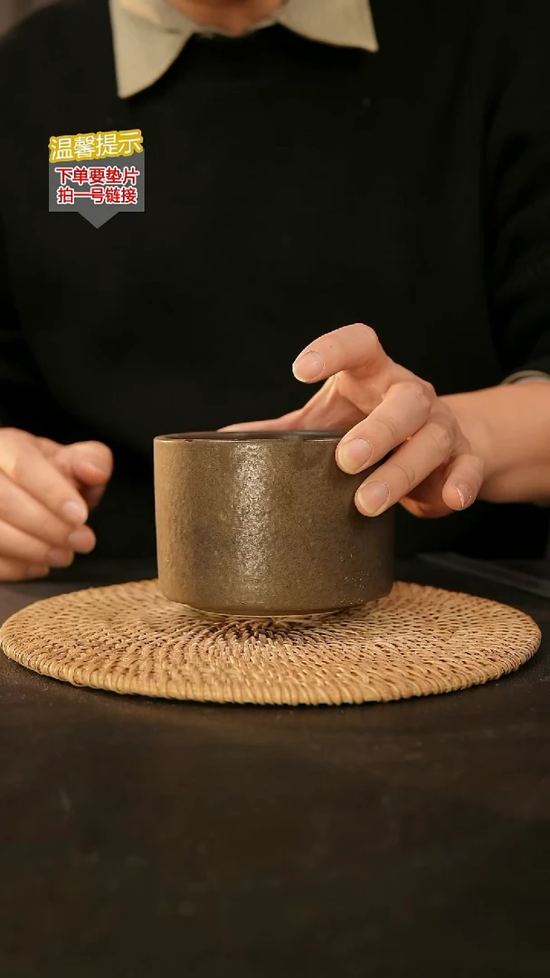 瓷片泥泥花盆 口9-10高8