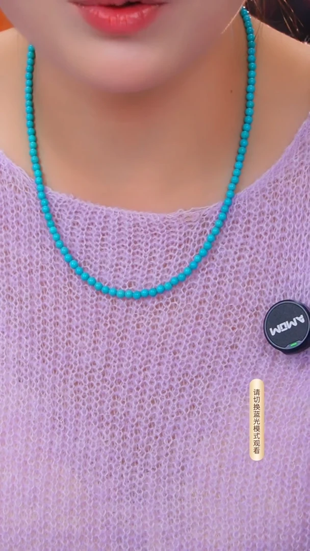 银S925镶嵌绿松石项链4.5m多样性发货一件