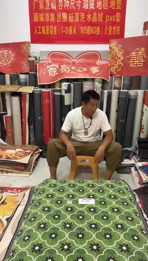不退不换瑕疵丝圈地毯100*140cm123