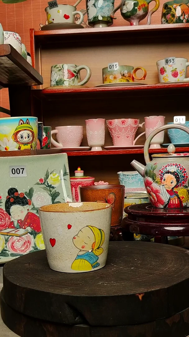 摆件陶景德镇手绘创意陶瓷有瑕