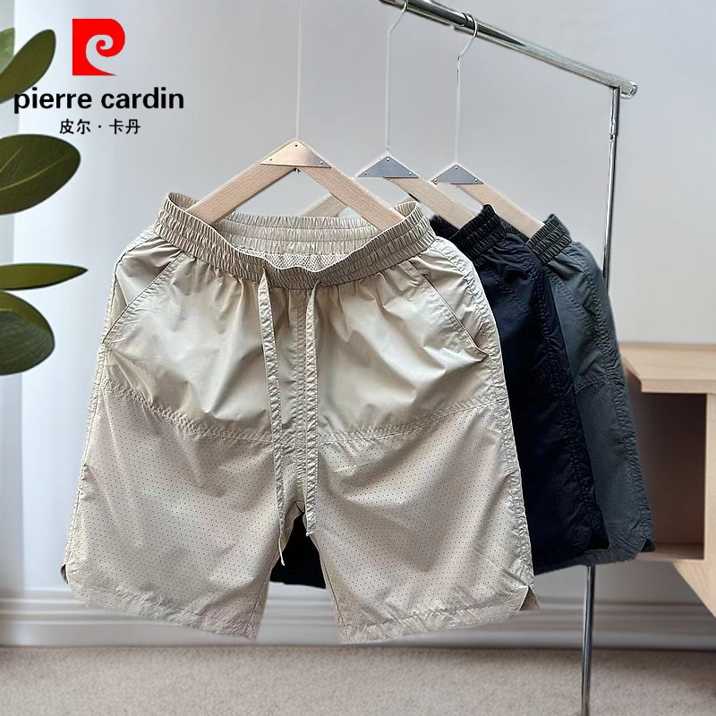 皮尔卡丹2025夏季新款速干宽松休闲薄款打孔男士运动时尚透气短裤