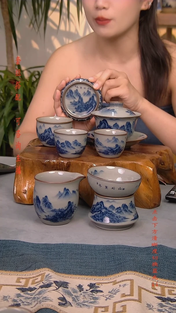 简装家用款7件套 老陶泥开片纹陶瓷茶具