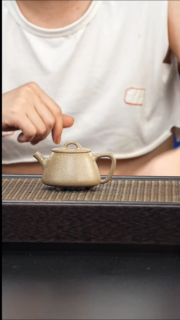 茶壶紫砂全手工-小高瓢-青降坡
