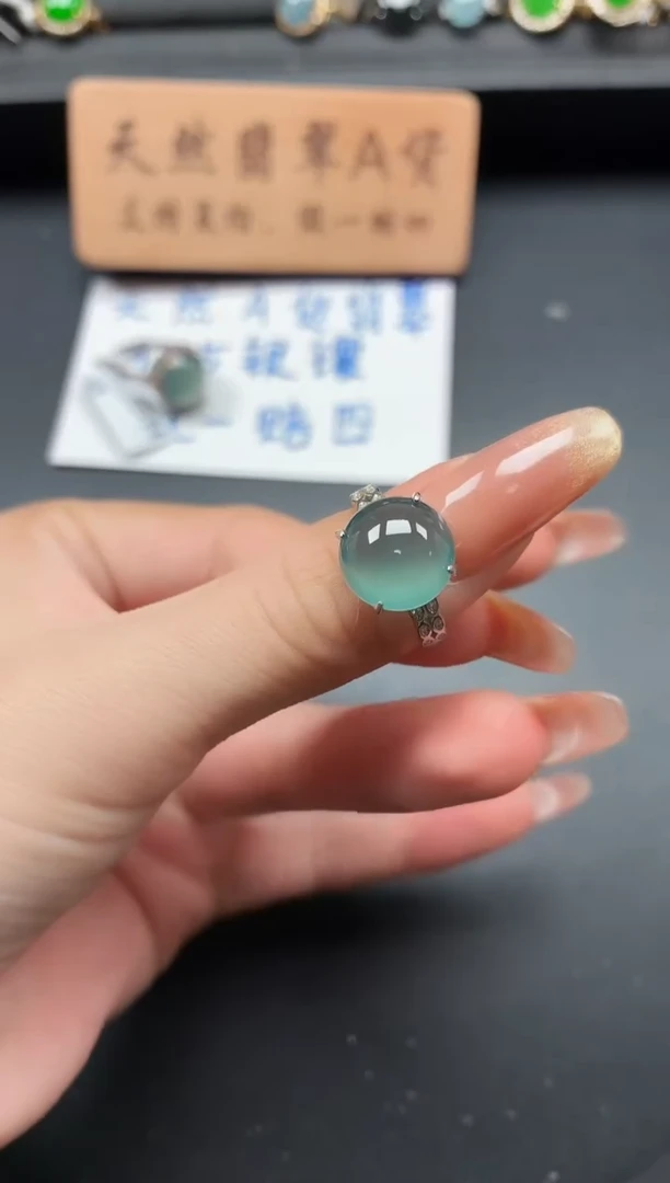 银S925镶嵌戒指翡翠1111