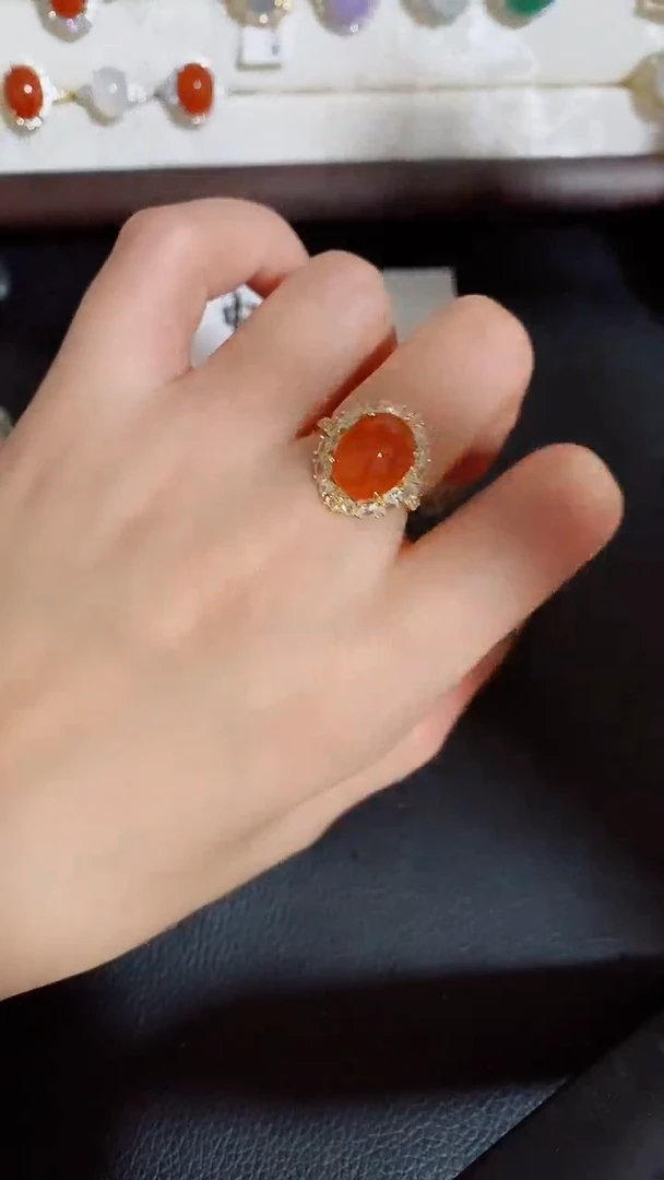 银S925镶嵌戒指翡翠.