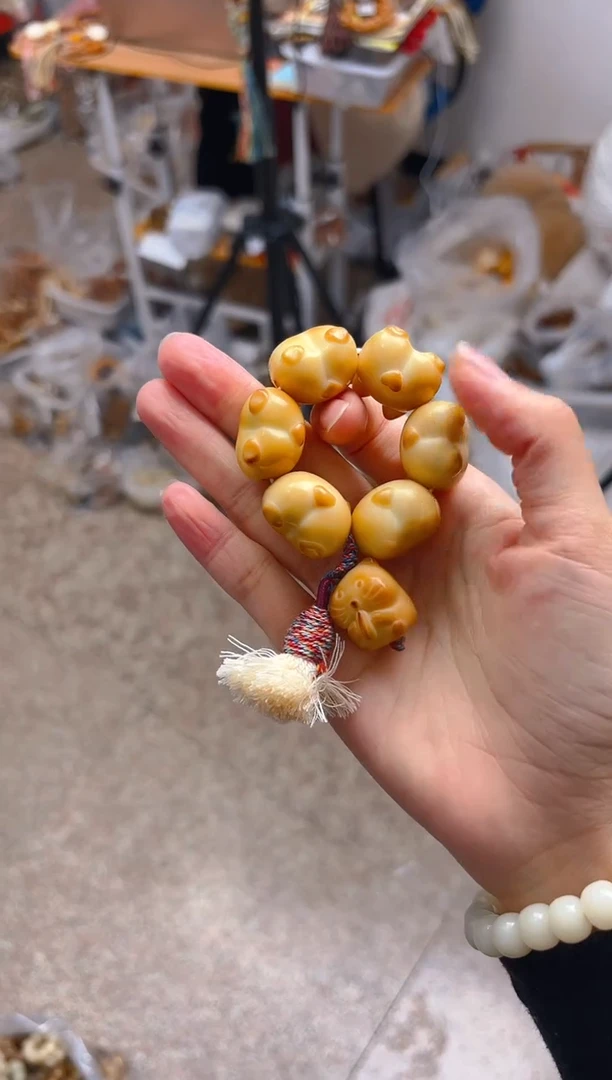 吊坠菩提根/象牙果柯基屁屁手捻 小仓鼠