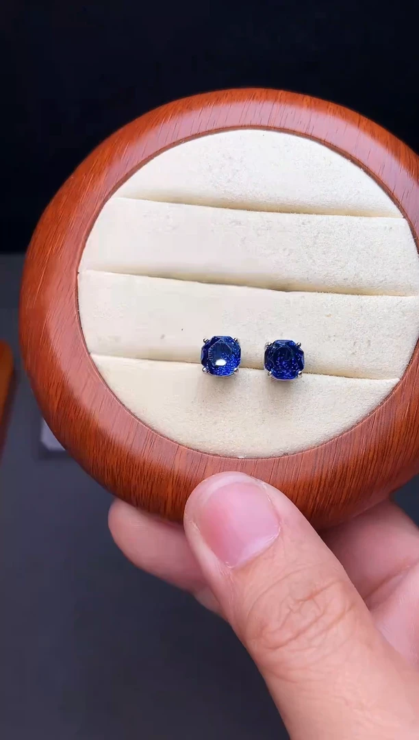 银S925镶嵌托帕石耳饰11