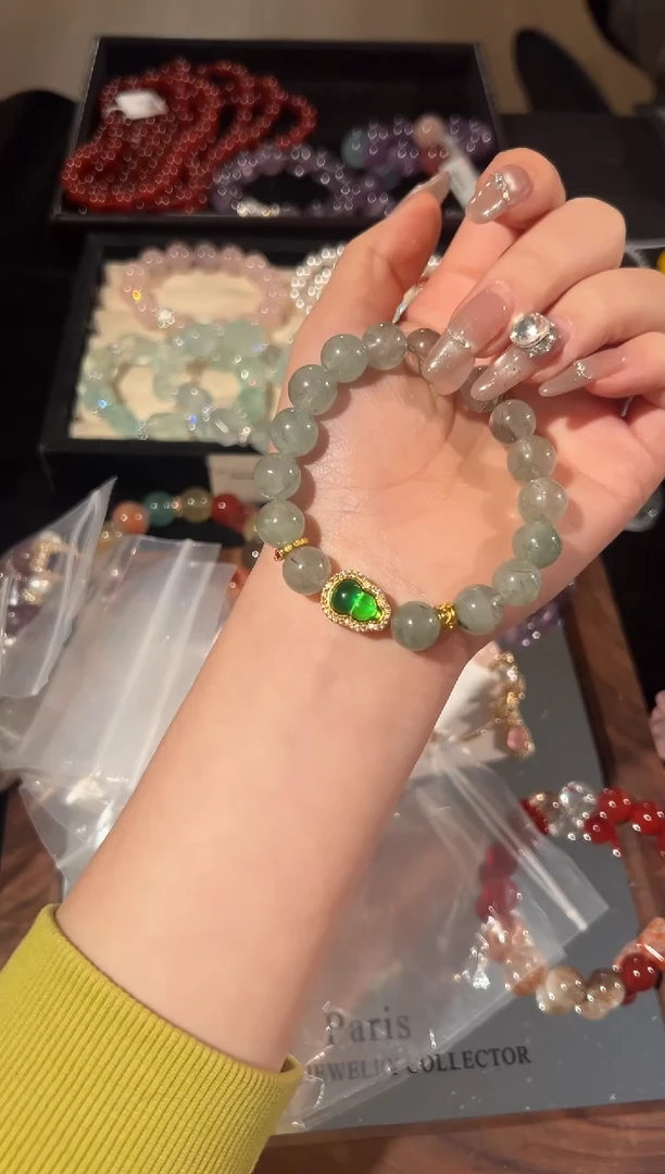 未镶嵌手链水晶绿发晶设计款手串