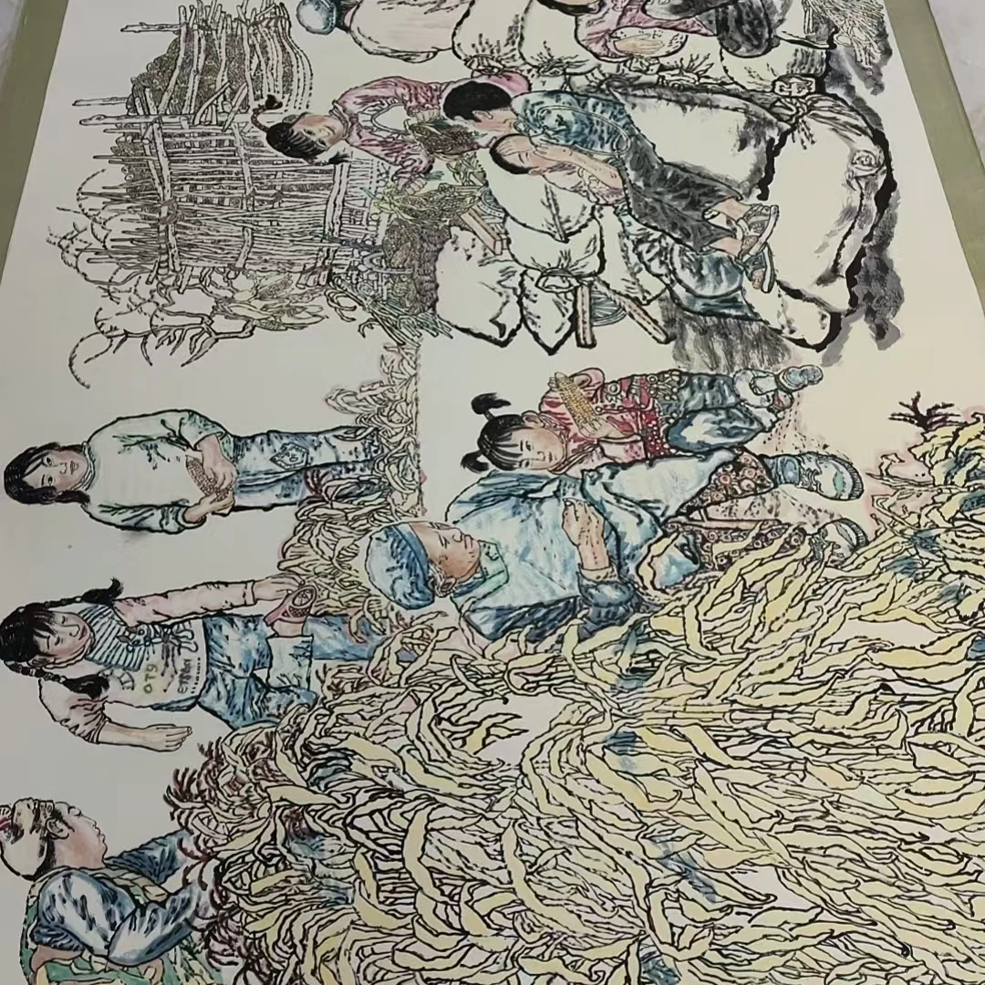 刘文西款人物大画心380x150