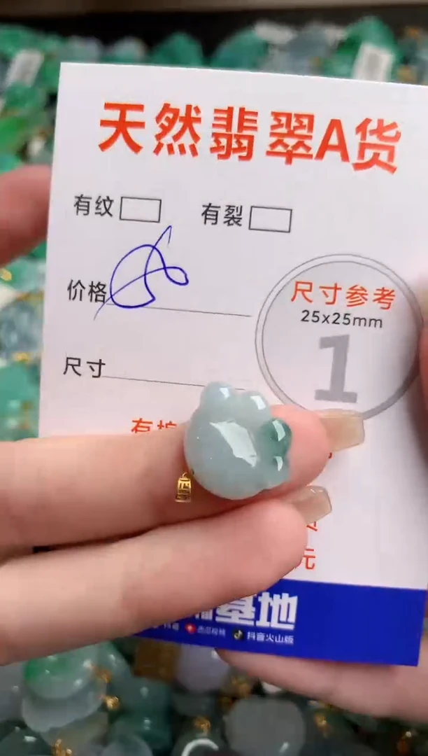 翡翠18K金镶嵌颈饰14007234