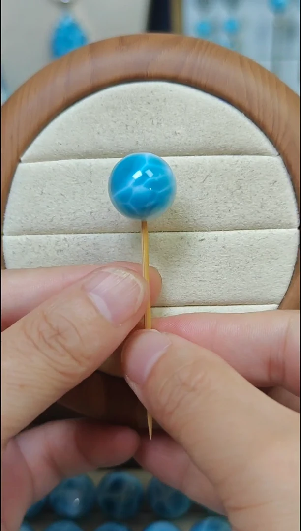 针钠钙石（海纹石）未镶嵌珠宝半成品飞***梦多样性发其一
