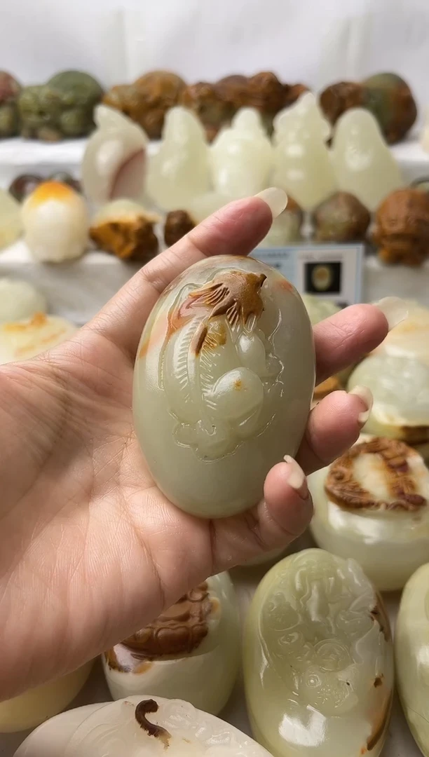 石材方解石手把摆件不退换貔貅微瑕