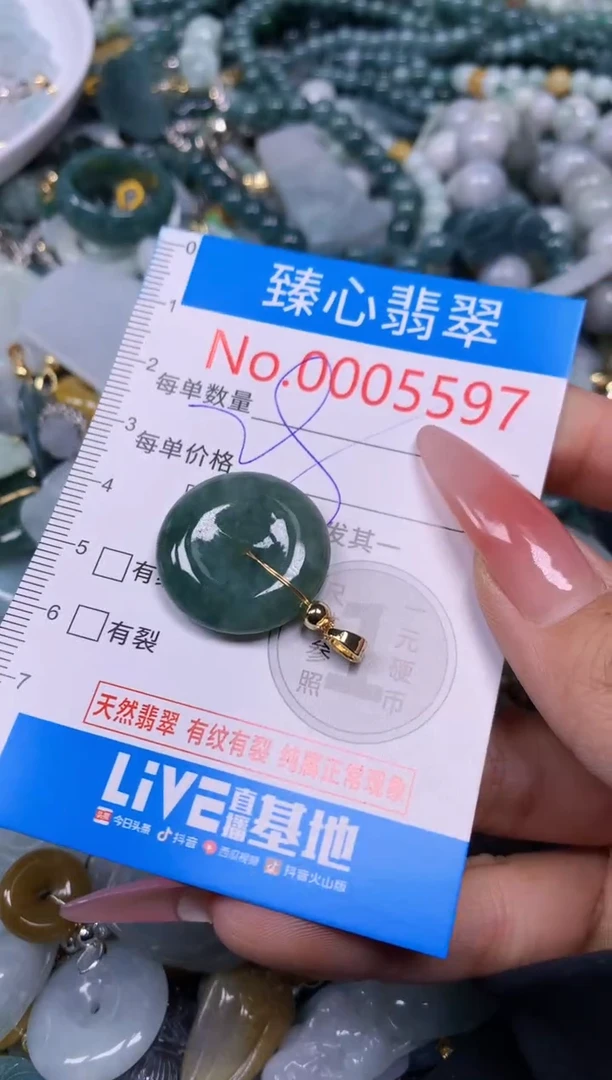 【闪购商品】翡翠颈饰未镶嵌含绳0005597