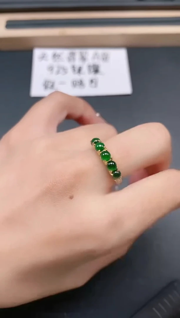 银S925镶嵌戒指翡翠111111111