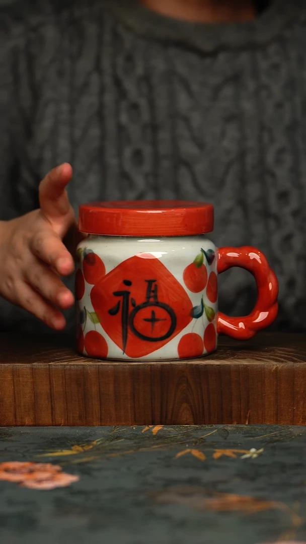 瓷片釉下彩手工手绘同款陶器