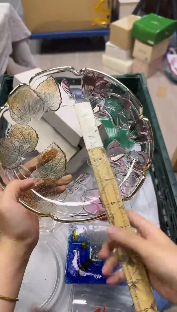 手工艺品玻璃紫*a425