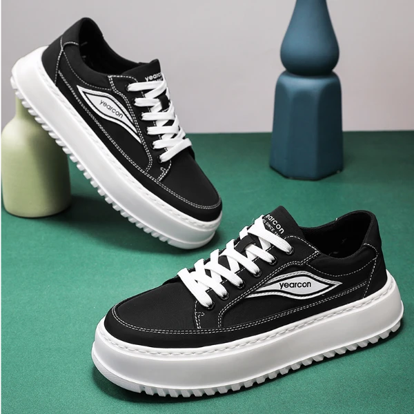 YEARCON/意尔康男款夏季透气超轻厚底百搭板鞋E51504898
