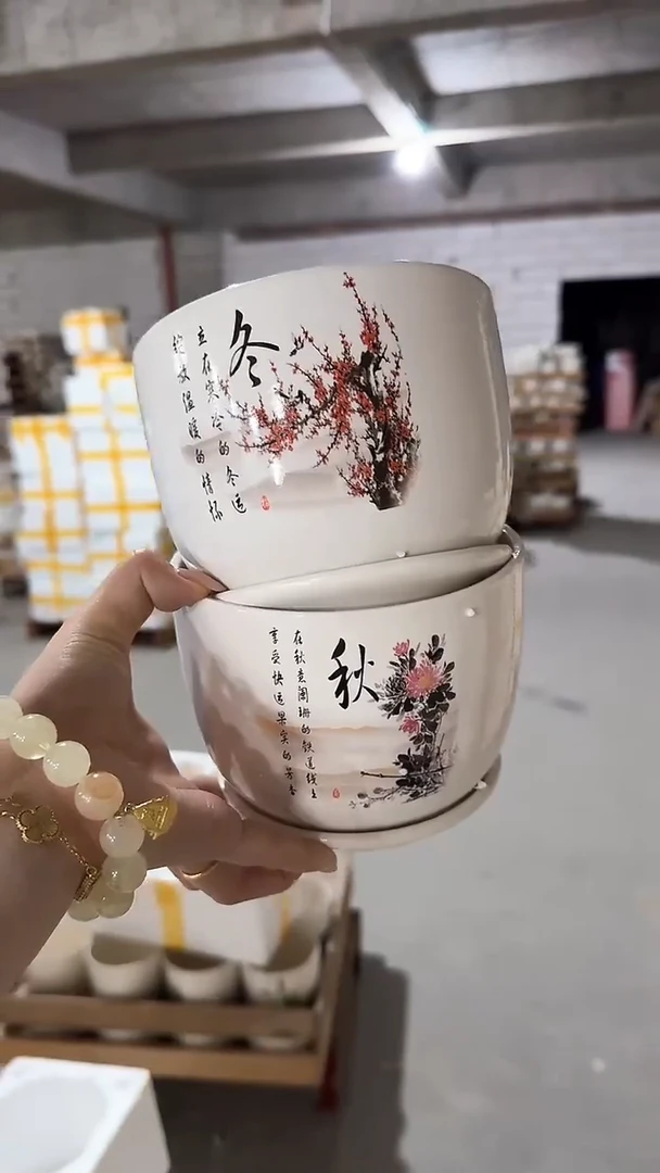 高温陶瓷花盆+E6