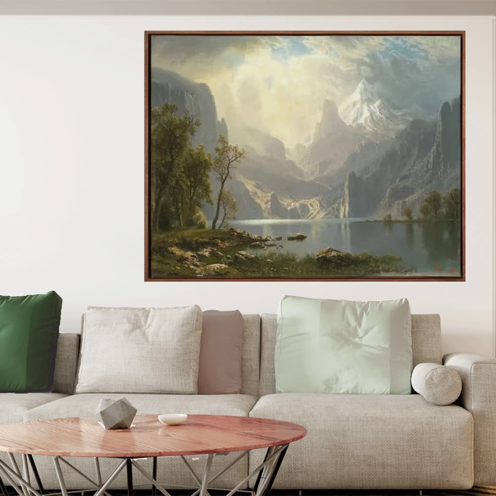 比尔史伯特 太浩湖 博物馆复刻版画客厅沙发背景墙餐厅玄关油画