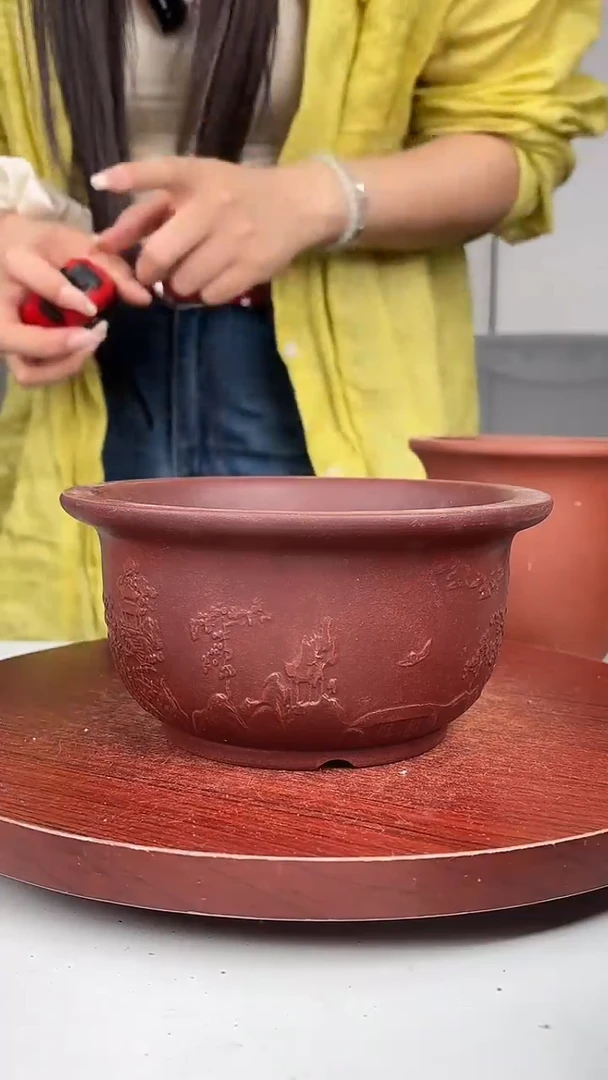 紫砂花盆浅草紫砂花盆