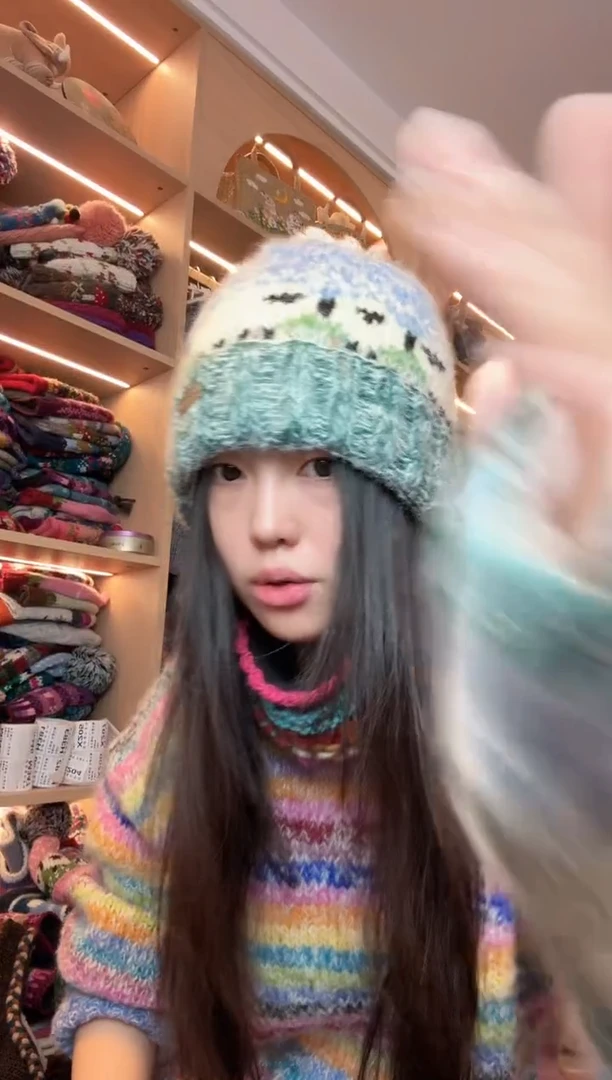 羊毛小羊翻边帽