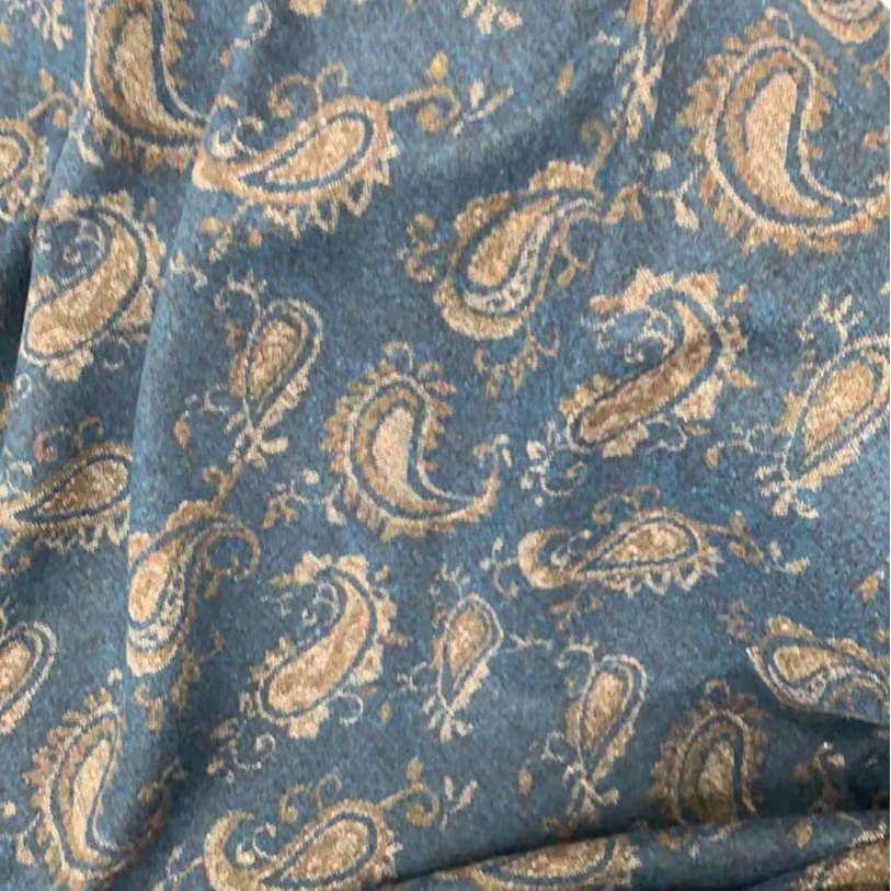 织花羊毛腰果花提花面料春夏风衣西装布料 幅宽150CM