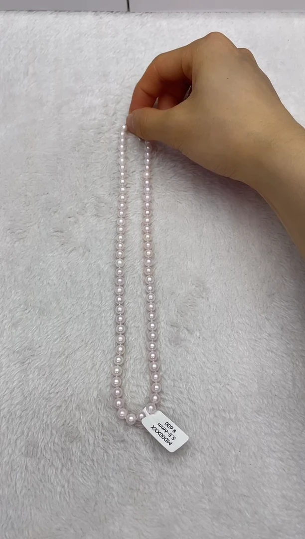 海水珍珠银S925镶嵌项链AK5.5-6mm（多样性发一）