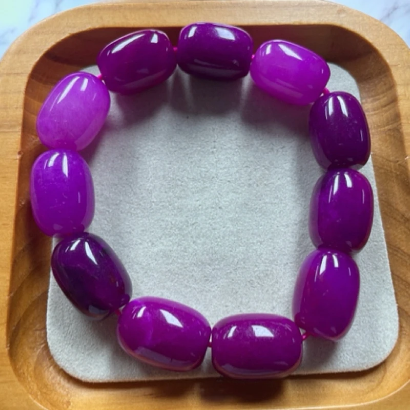 玉化紫卡13mm桶珠666