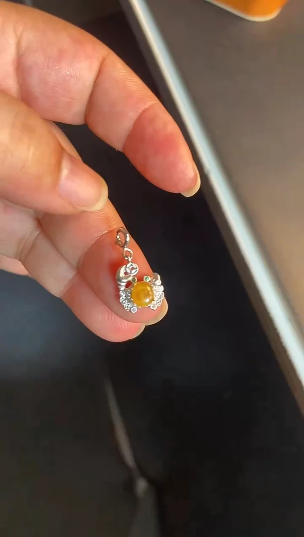 吊坠(不含链)银S925镶嵌翡翠1