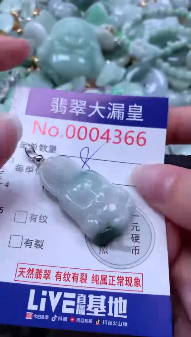 翡翠未镶嵌吊坠(不含链)4366