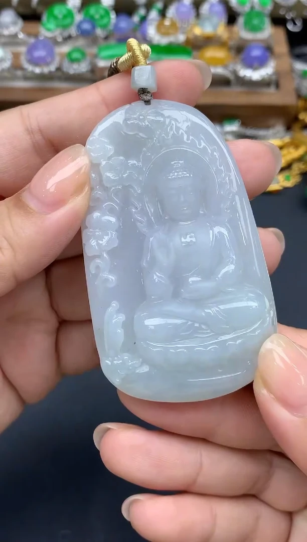 翡翠未镶嵌颈饰268-春日珠宝