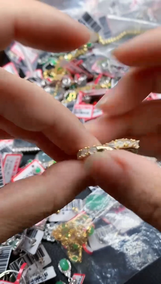 银S925镶嵌戒指翡翠天然A货缅甸翡翠