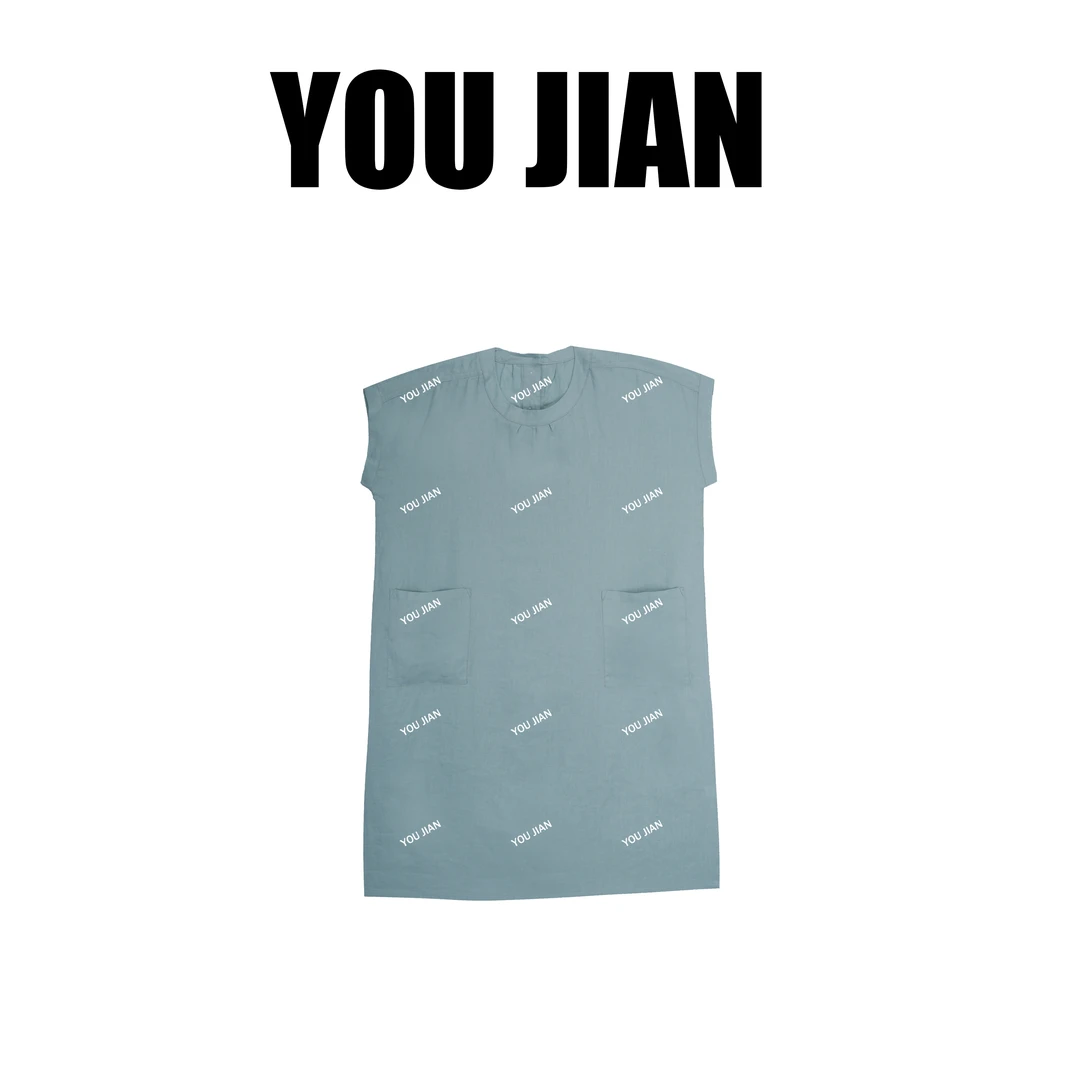 “落日”老钱风夏日慵懒汉麻连衣裙文艺松弛