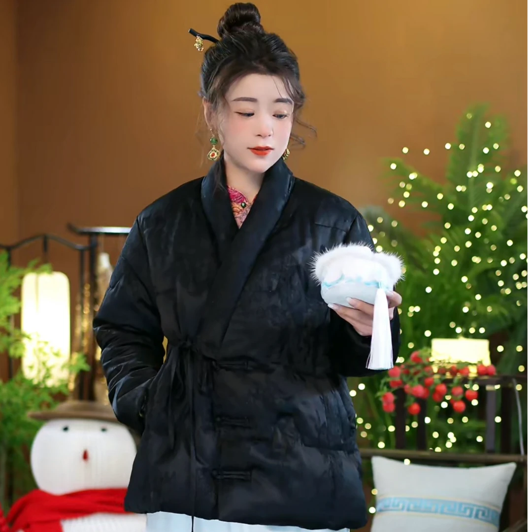 【超保暖国风真丝鹅绒服】秋冬定制提花必备保暖羽绒服外套
