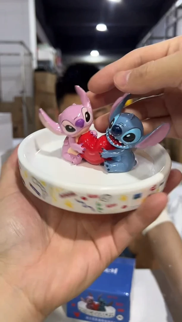 瓷片原盒史迪仔安琪首饰盘