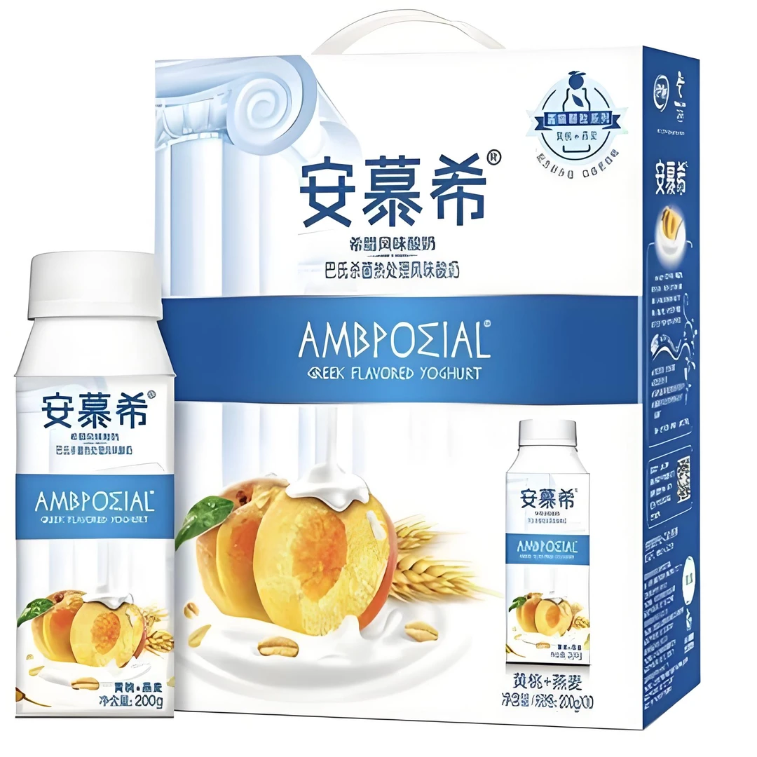 【买一送一】3月产 安慕希黄桃燕麦酸奶200g*10