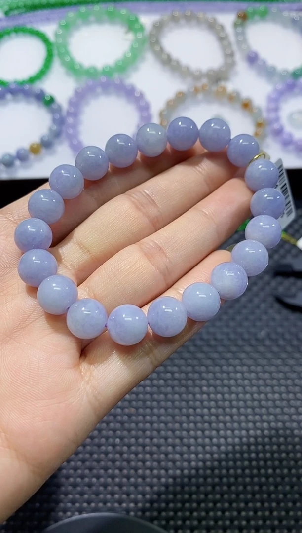 散珠翡翠卡9.9蓝紫手串