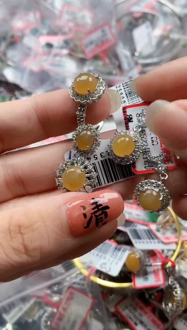 银S925镶嵌戒指翡翠天然A货缅甸翡翠