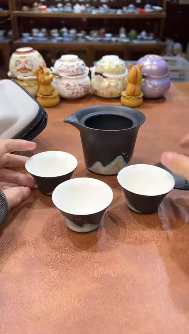 真的很便宜会开片的旅行茶具