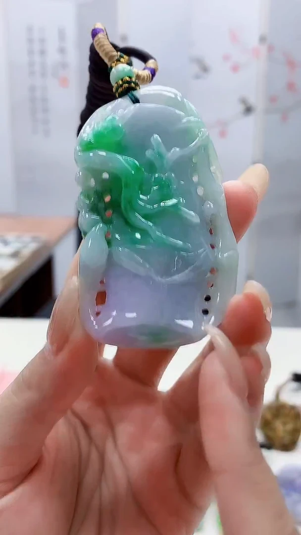 未镶嵌定制翡翠4917lr-毛货挂件175