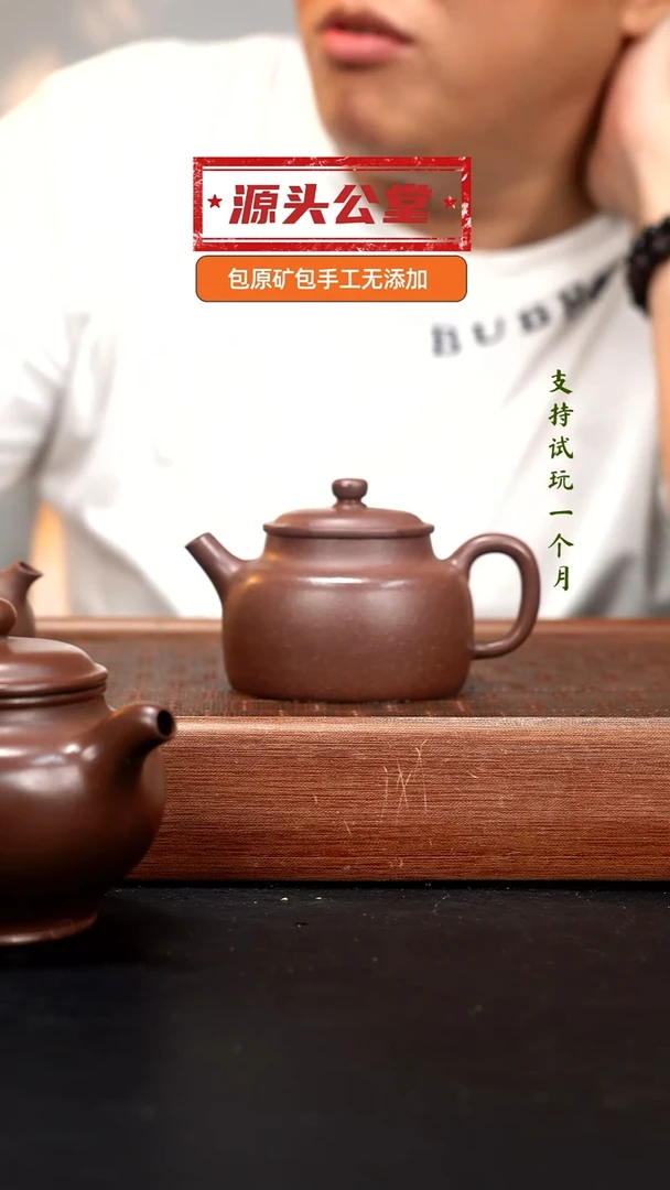 茶壶紫砂言心 花块紫泥