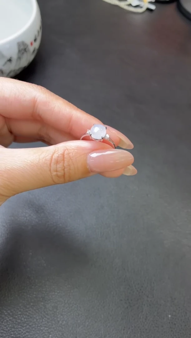 银S925镶嵌戒指翡翠戒指