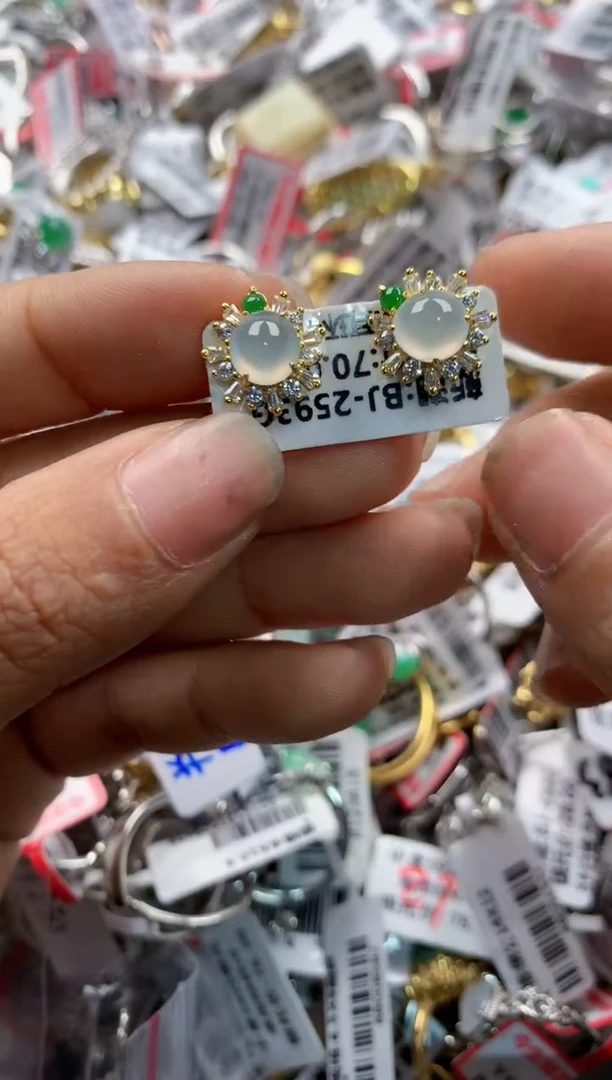银S925镶嵌戒指翡翠11      2