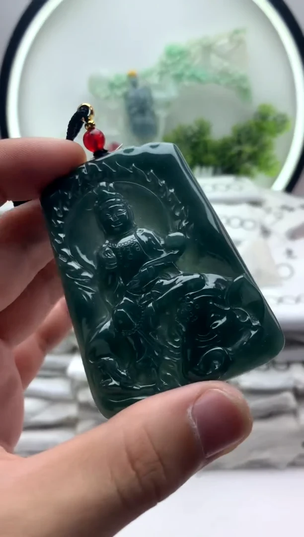 翡翠未镶嵌颈饰普贤【品质一般介意慎拍】