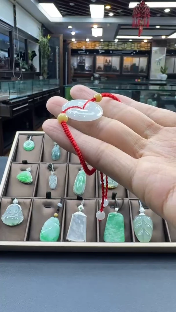 未镶嵌手绳翡翠平安扣