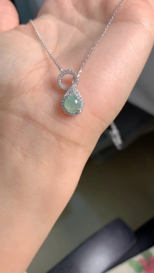 【闪购商品】翡翠颈饰银S925镶嵌热