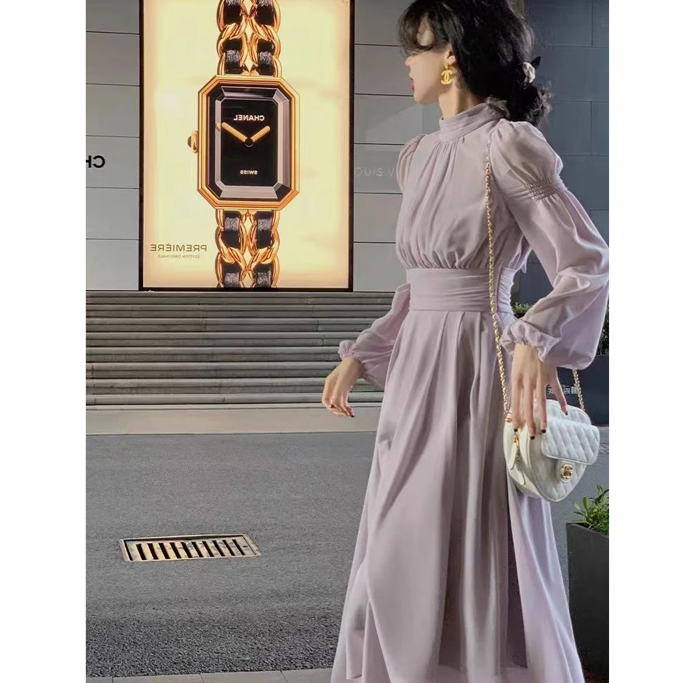 6634 【明】法式气质高级感收腰连衣裙 C4